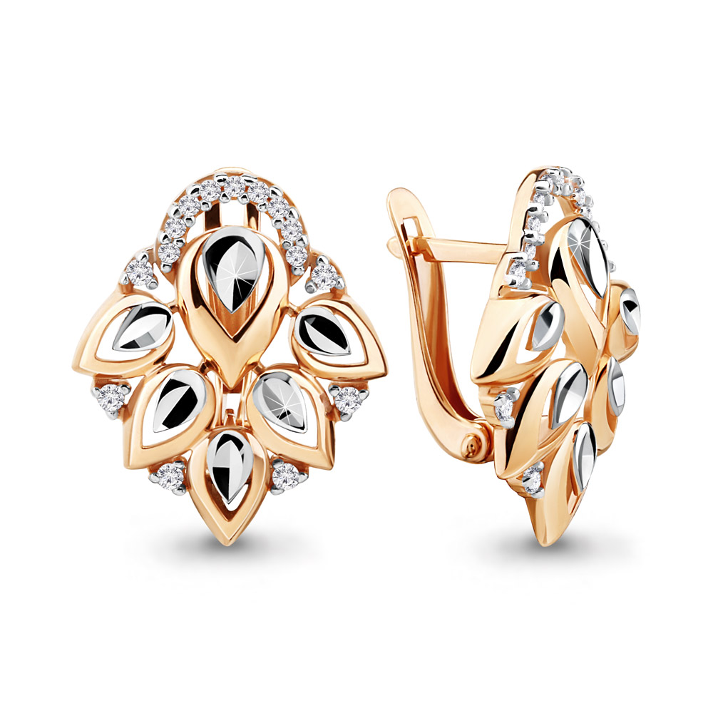 

Серьги из серебра с фианитом Aquamarine 46548А_925_з, 46548А_925_з