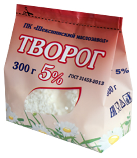 

Творог ПК Шекснинский маслозавод 5% БЗМЖ 300 г