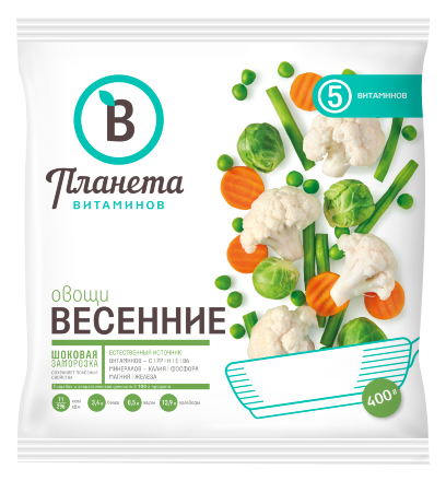 

Овощная смесь Планета Витаминов Весенние замороженные 400 г