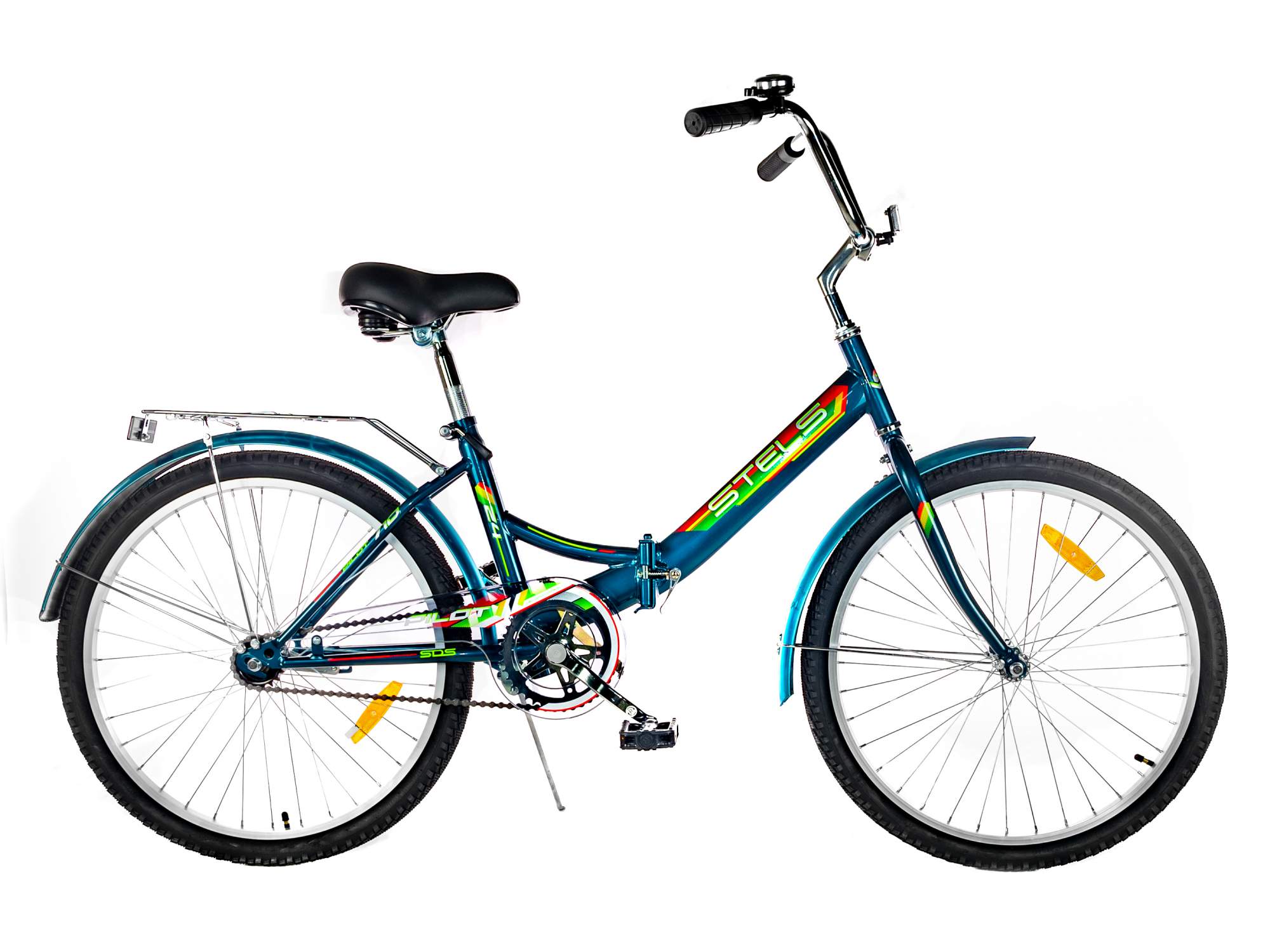 Велосипед взрослый складной Stels 24 Pilot 710 рама 14 морская волна 11876₽