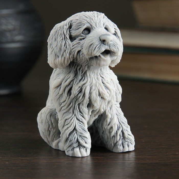 фото Сувенир "щенок пуделя" 7,5см сувениры из мраморной крошки