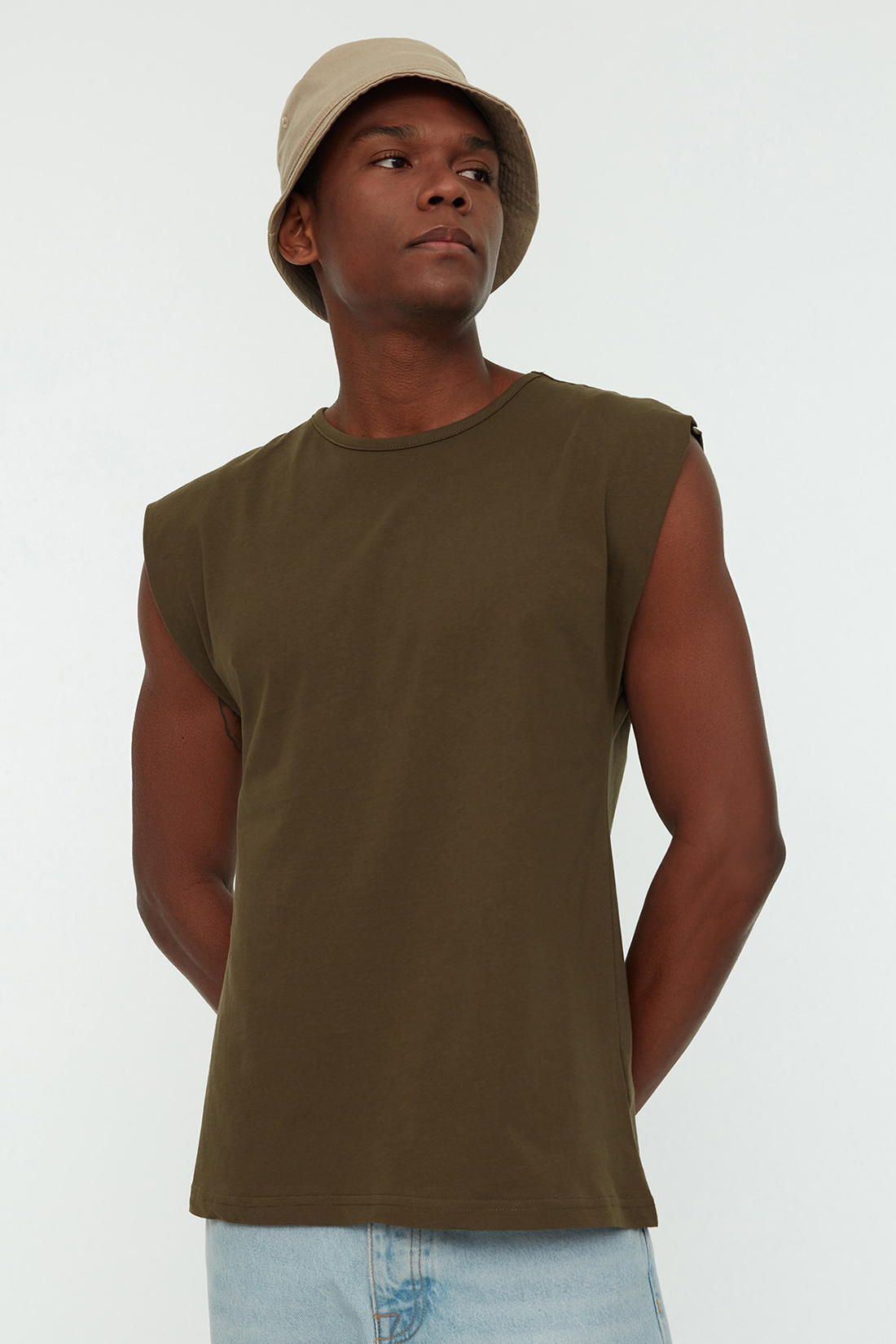 

Майка мужская Trendyol TMNSS20AL0067 зеленая M, Зеленый, TMNSS20AL0067