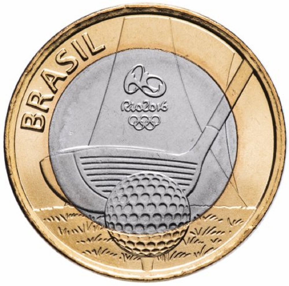 

Подлинная монета 1 реал XXXI летние Олимпийские Игры Рио-де-Жанейро 2016 г