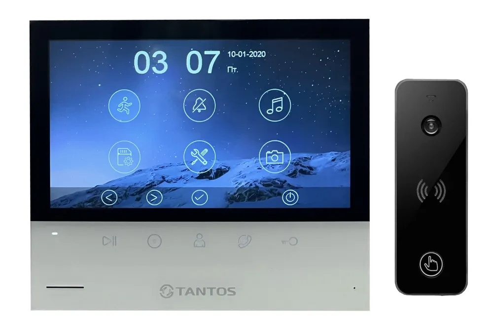Комплект видеодомофона Tantos Selina HD M и iPanel 2 HD + (черная) черная карта арабика зерно м у 500гр