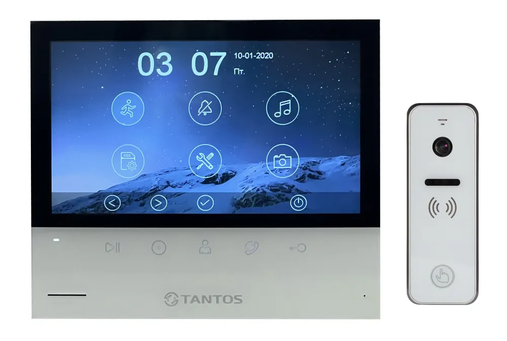 Комплект видеодомофона Tantos Selina HD M и iPanel 2 HD + (белая) светодиодная снежинка ø1 15м белая дюралайт на металлическом каркасе ip54