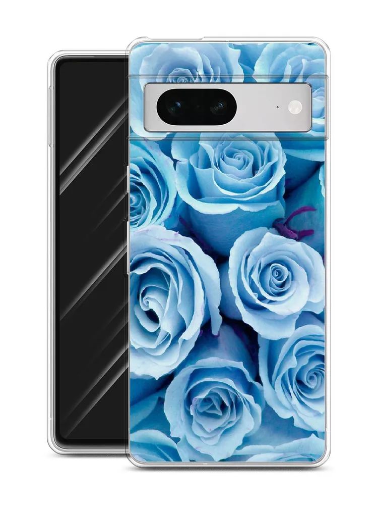 

Чехол Awog на Google Pixel 7 "Лазурные розы", Разноцветный
