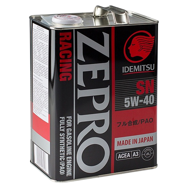 Моторное масло Idemitsu синтетическое ZEPRO RACING 5W40 ПАО SN A3 4л