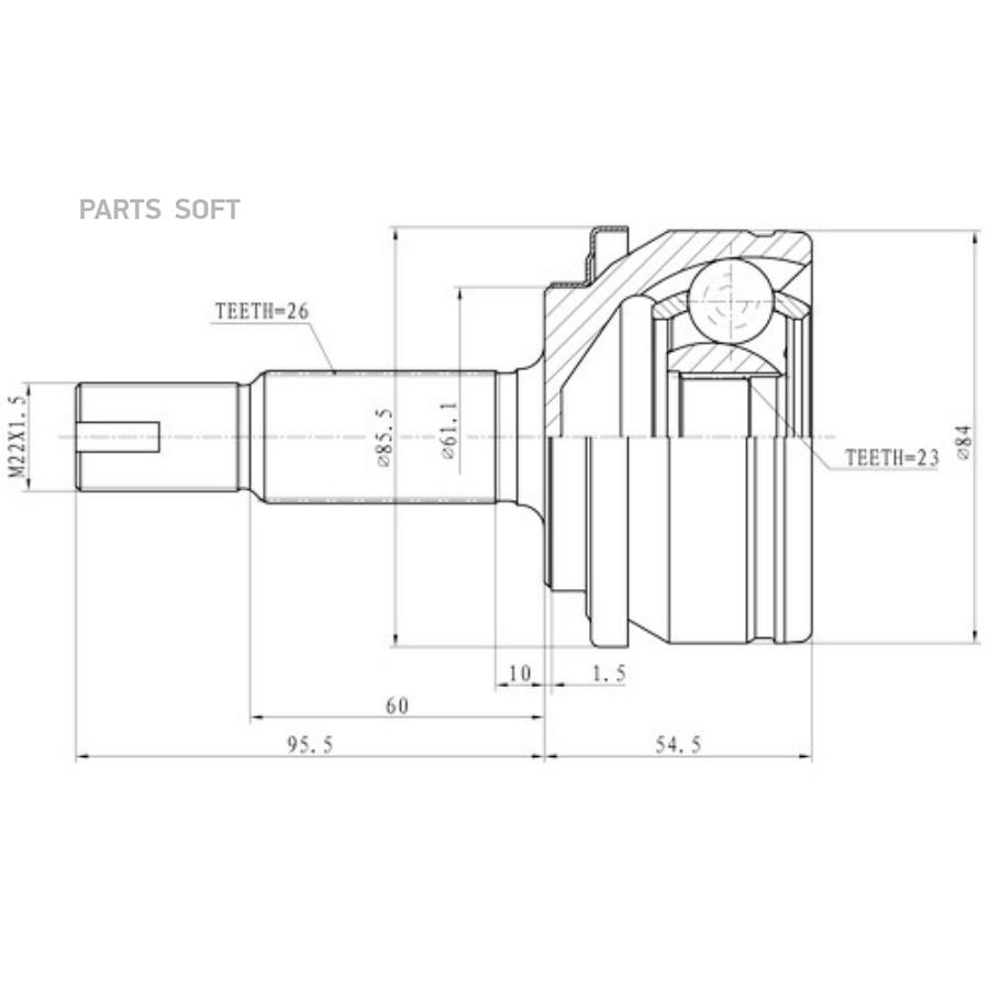 

Шрус Zikmar Z87073R