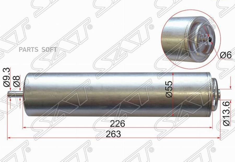 

Фильтр топливный bmw 3-series e90 05-/x1 e84 09-/x3 f25 10- SAT ST13327823413