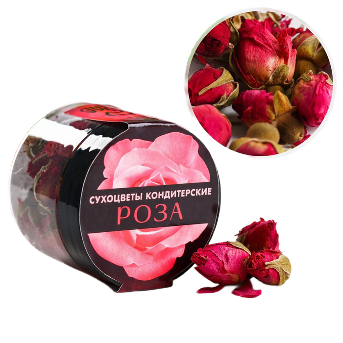

KONFINETTA Сухие цветы в банке Роза, 10 г.