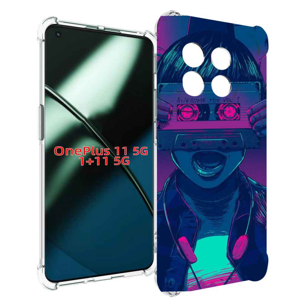 

Чехол MyPads киберпанк с кассетой для OnePlus 11, Прозрачный, Tocco