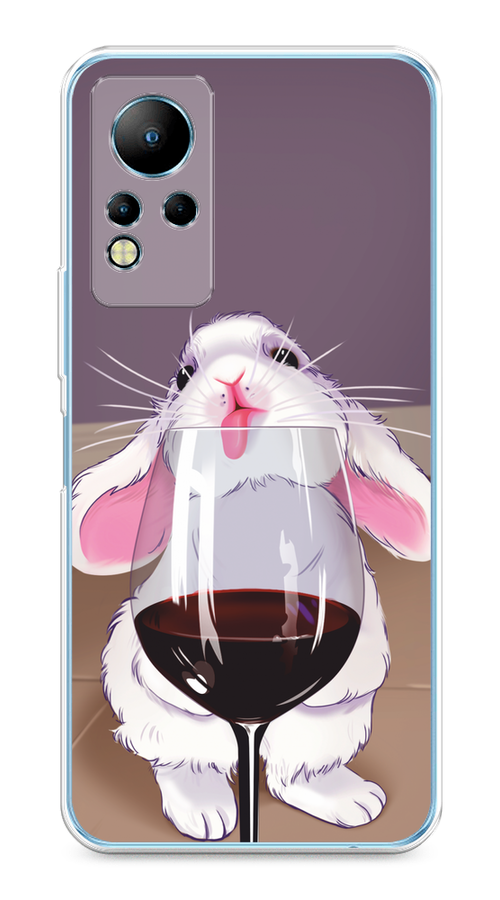 

Чехол на Infinix Note 11/12 G88 "Кролик с бокалом", Белый;розовый;красный, 3101850-1