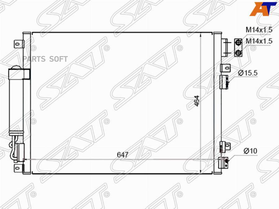 

Радиатор кондиционера chrysler 300c/dodge magnum/charger 04-11 SAT STCR033940