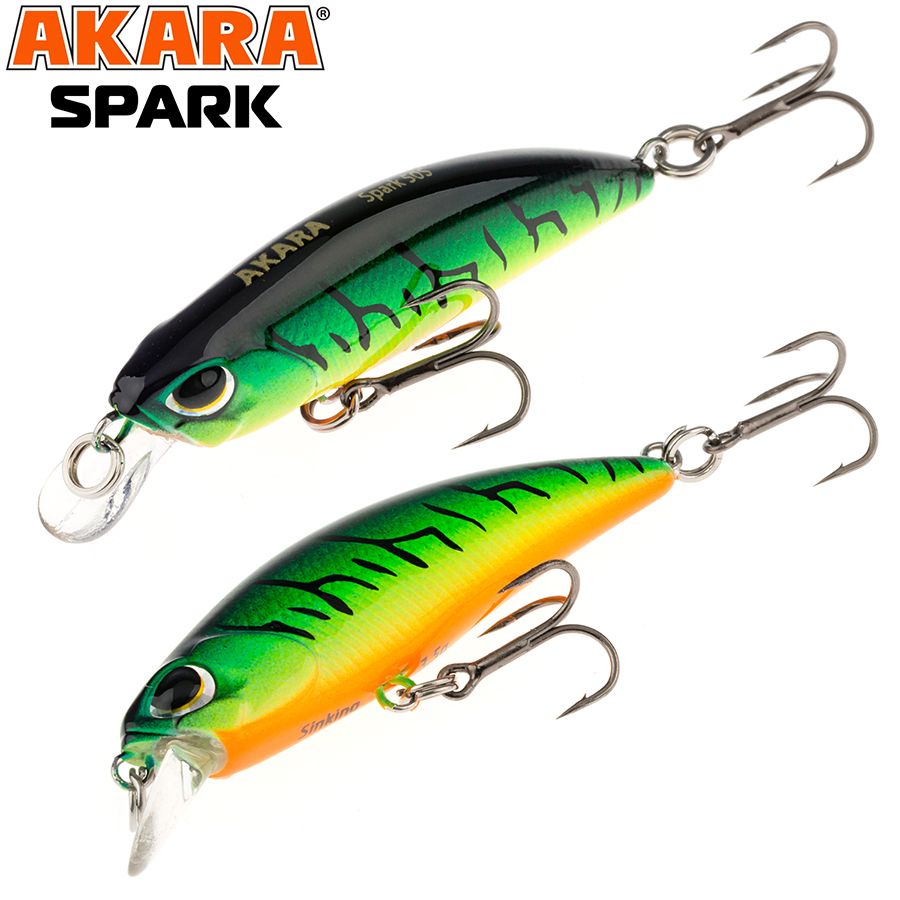 

Воблер Akara Spark 50S 3,5 гр 1/8 oz 2,0 in A68, Разноцветный, Spark