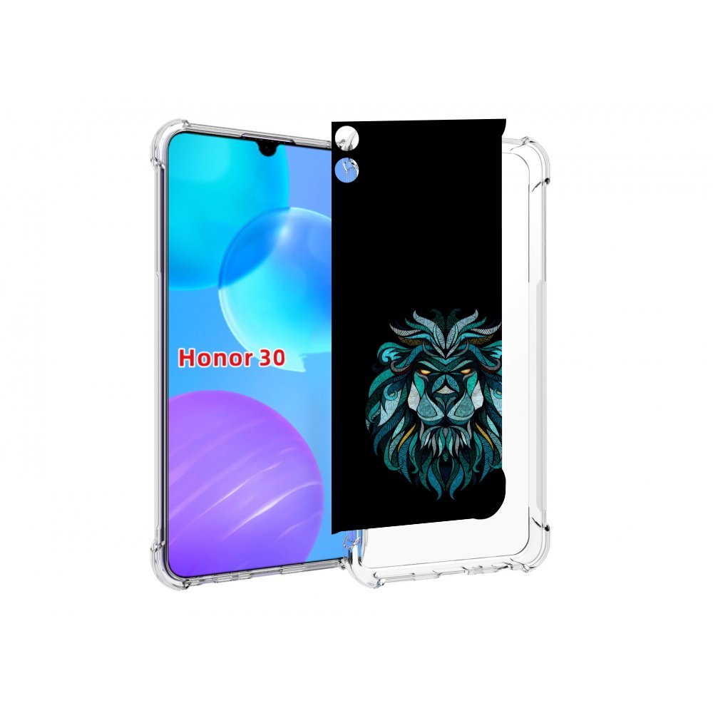 

Чехол MyPads Лев-красивый-зеленый для Huawei Honor 30 Lite, Tocco