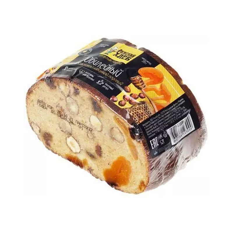 Хлеб Рижский Хлеб Юбилейный пшеничный бездрожжевой с фундуком и сухофруктами 205 г