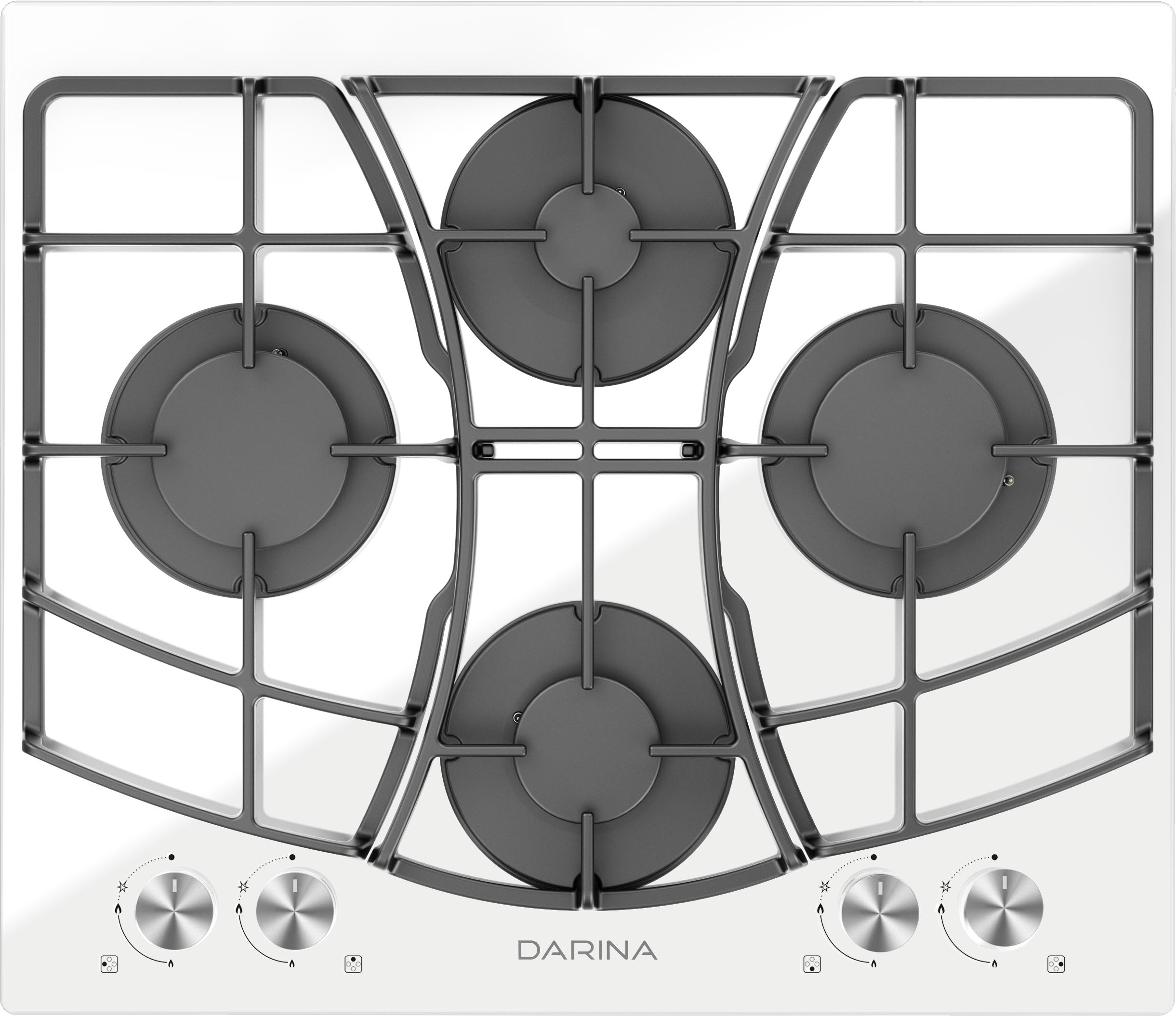 фото Встраиваемая газовая панель darina 1t1 bgc 341 12 w white