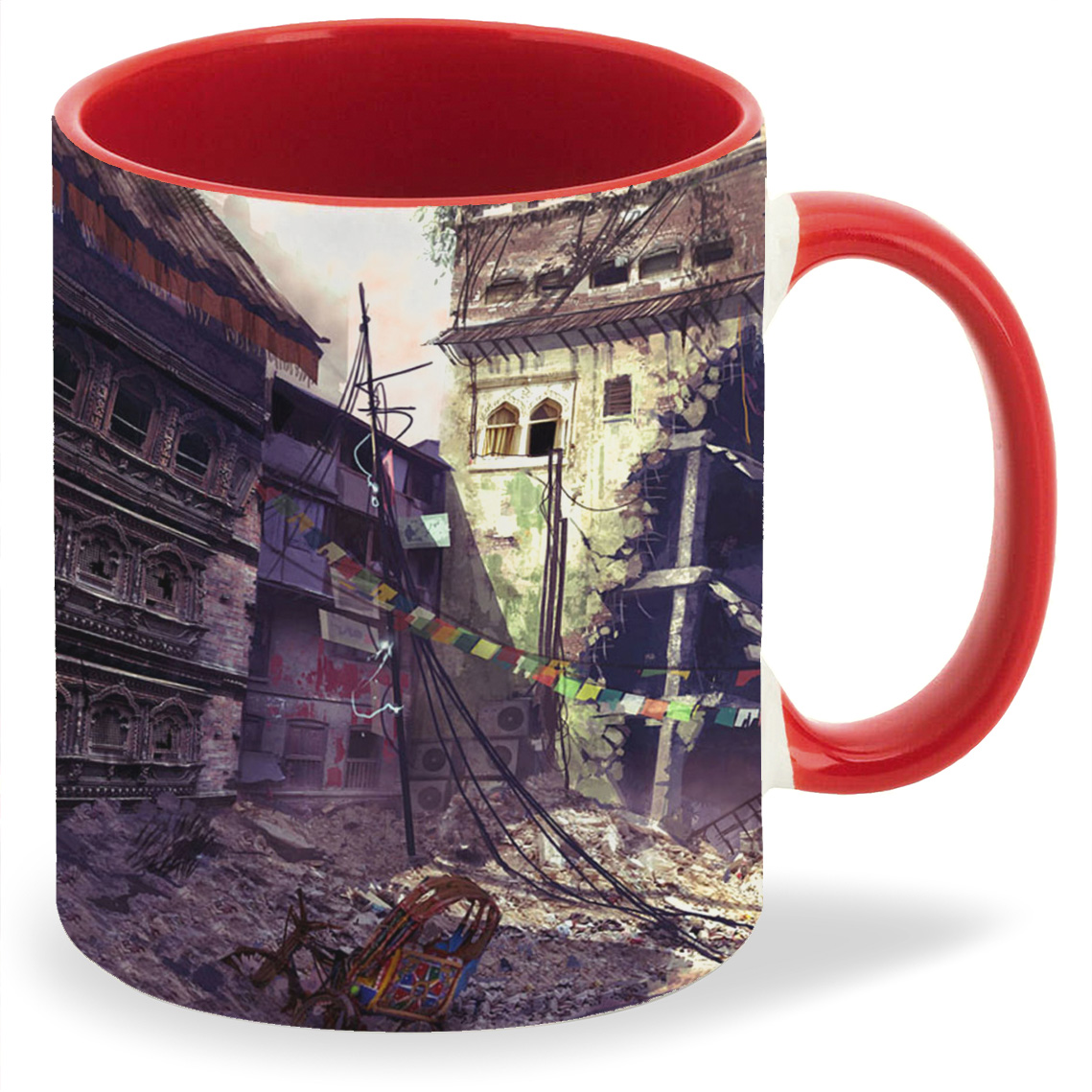 

Кружка CoolPodarok Uncharted 2 Разрушеный город Автобус, Uncharted 2 Разрушеный город Автобус