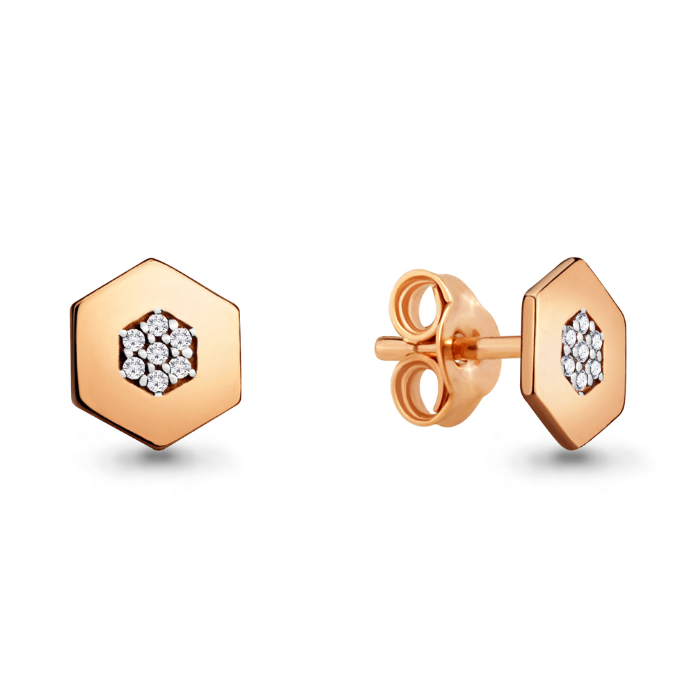 

Моносерьга пусет из серебра с фианитом Aquamarine 46566А_925_з, 46566А_925_з