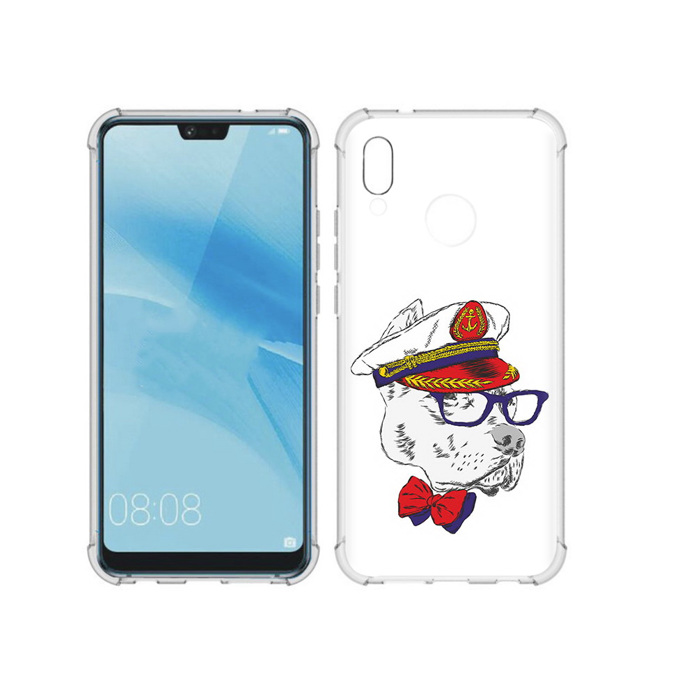 

Чехол MyPads Tocco для Huawei P20 Lite бульдог (PT130405.51.251), Прозрачный, Tocco