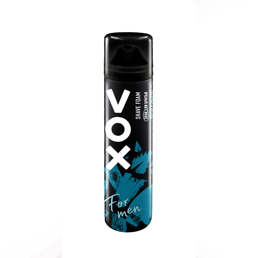 Пена для бритья VOX FOR MEN ментол и экстракт алоэ вера 200 мл станок для бритья vox 3 лезвия с 1 сменной кассетой алоэ вера