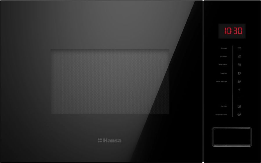 Встраиваемая микроволновая печь Hansa AMMB20E1SH Black Black микроволновая печь hansa ammb25e1wh встраиваемая 25 л 59 5x38 8x38 8 см белый