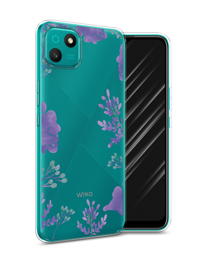 

Чехол Awog на Wiko T10 "Сиреневая цветочная рамка", Разноцветный