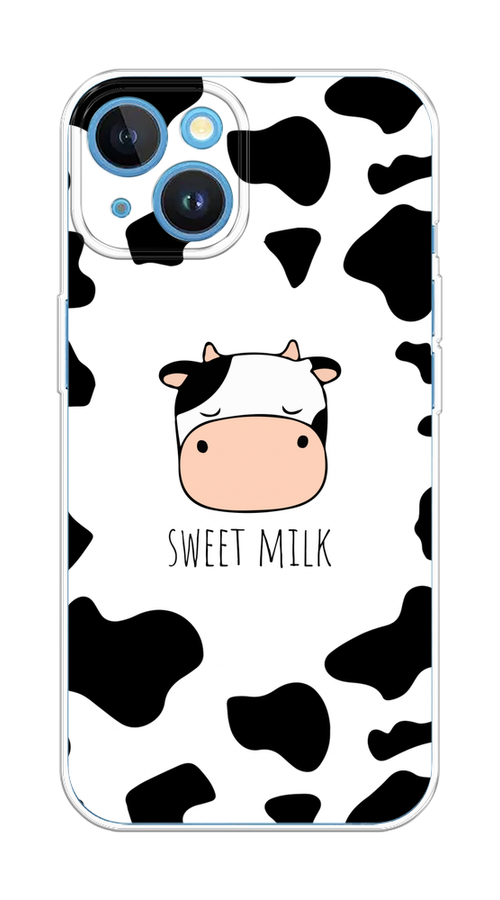 

Чехол на Apple iPhone 15 "Sweet milk", Розовый;белый;черный, 15550-1