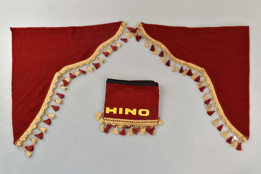 

Ламбрекен HINO (Красный с золотым)лобового стекла и угол