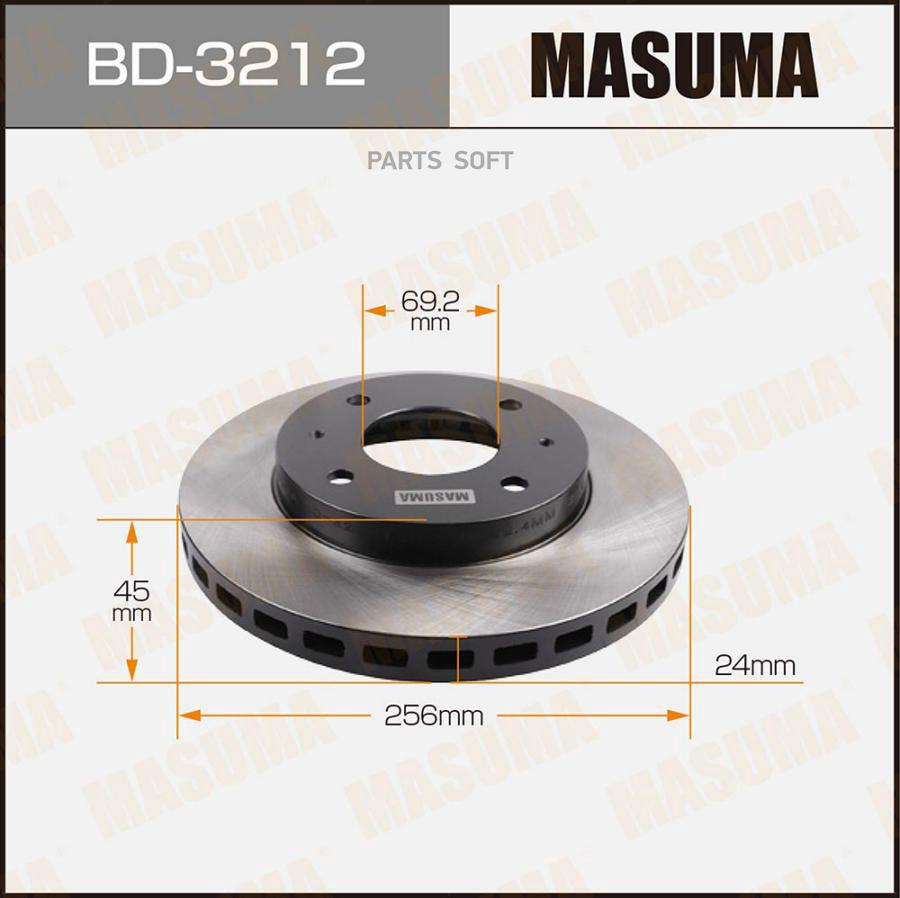 

Тормозной диск MASUMA BD3212