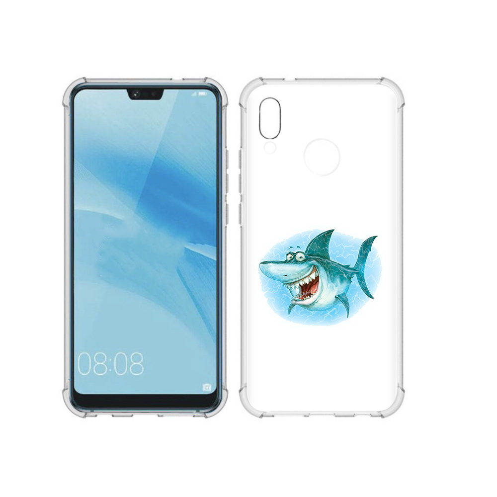 

Чехол MyPads Tocco для Huawei P20 Lite веселая акула (PT130405.51.261), Прозрачный, Tocco