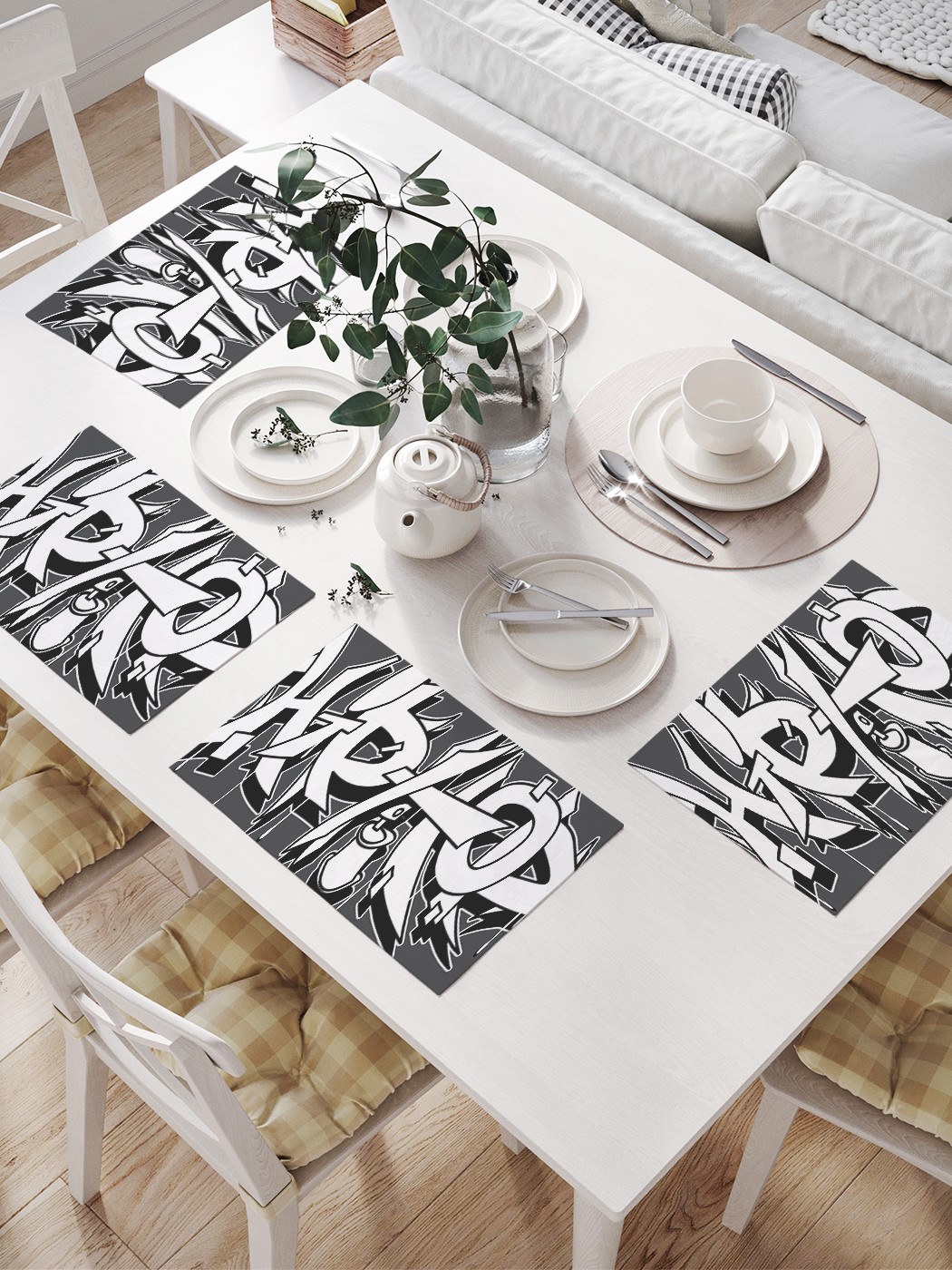 

Комплект салфеток JoyArty "Отрывной хип-хоп" для сервировки стола (32х46 см, 4 шт.), Отрывной хип-хоп