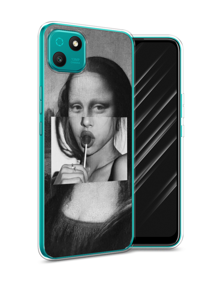 

Чехол Awog на Wiko T10 "Mona Lisa sucking lollipop", Разноцветный