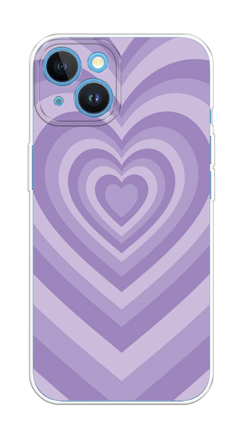 

Чехол на Apple iPhone 15 "Violet heart latte", Фиолетовый, 15550-1