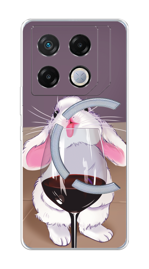 

Чехол на Infinix GT 20 Pro "Кролик с бокалом", Белый;розовый;красный, 3106250-1