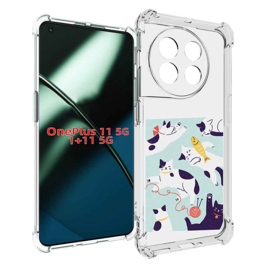 

Чехол MyPads коты-с-клубками для OnePlus 11, Прозрачный, Tocco