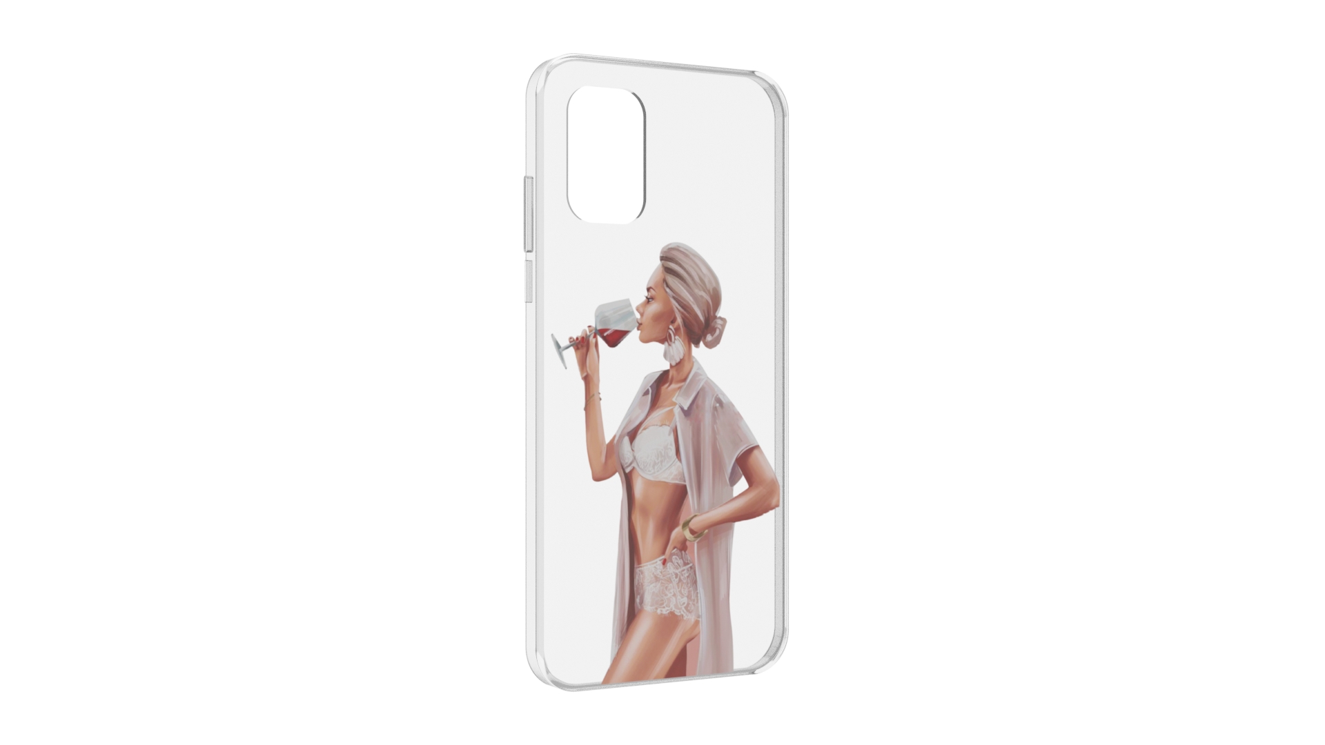 

Чехол MyPads Девушка-с-вином женский для Nokia G21, Прозрачный, Tocco
