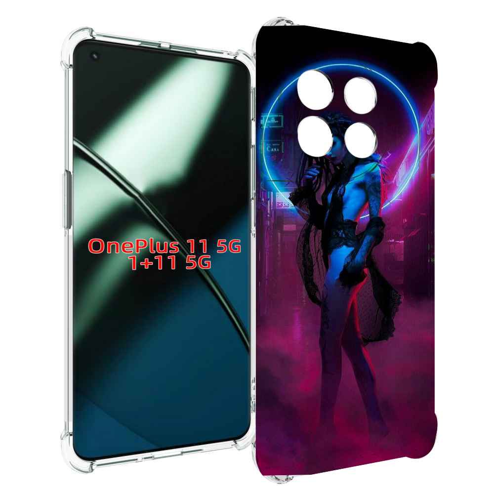 

Чехол MyPads красивая девушка в дыму неон женский для OnePlus 11, Прозрачный, Tocco