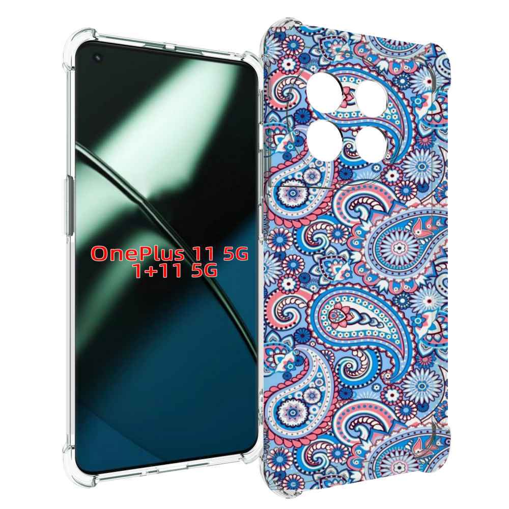 

Чехол MyPads красивый голубой арнамент для OnePlus 11, Прозрачный, Tocco