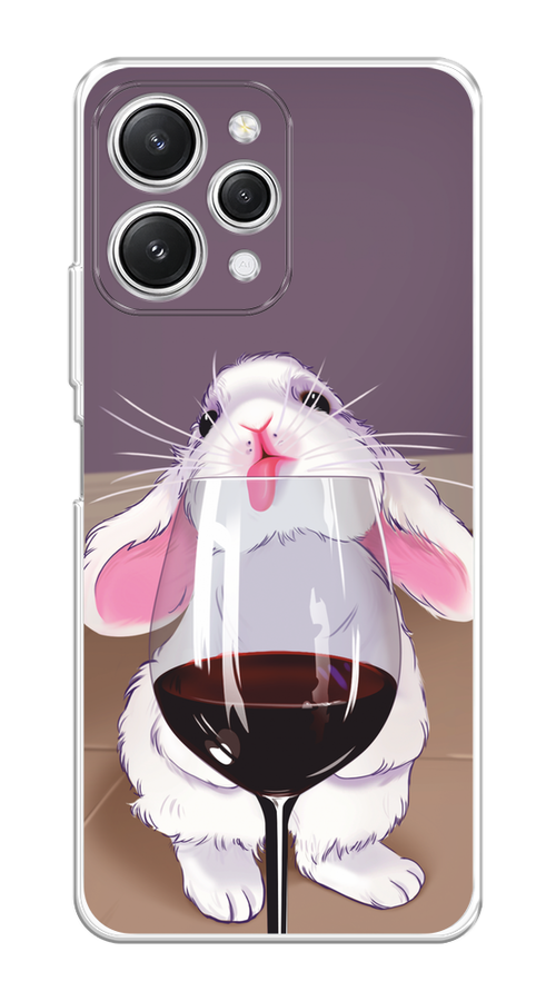 

Чехол на Xiaomi Redmi 12 "Кролик с бокалом", Белый;розовый;красный, 319250-1
