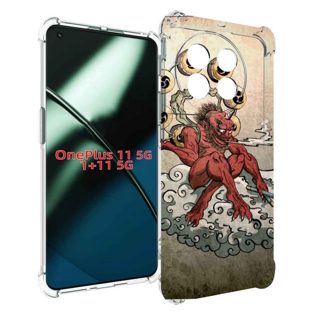 

Чехол MyPads красный чертик на облаке для OnePlus 11, Прозрачный, Tocco