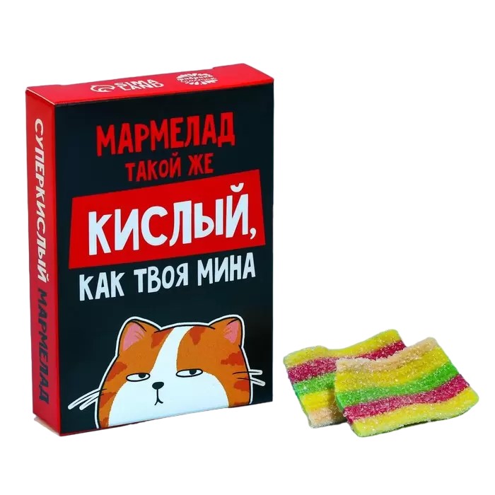 Фабрика счастья Кислый мармелад Как твоя мина в коробке, 50 г.