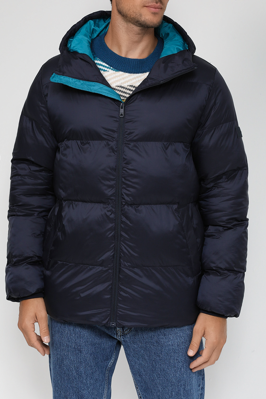 

Куртка мужская Esprit Casual 092EE2G310 голубая 2XL, Голубой, 092EE2G310
