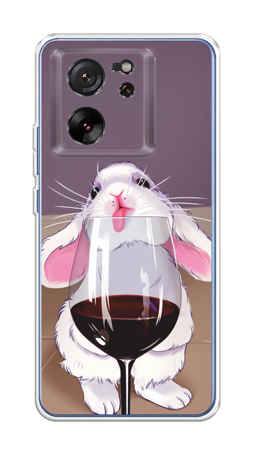 

Чехол на Xiaomi 13T/13T Pro "Кролик с бокалом", Белый;розовый;красный, 319850-1