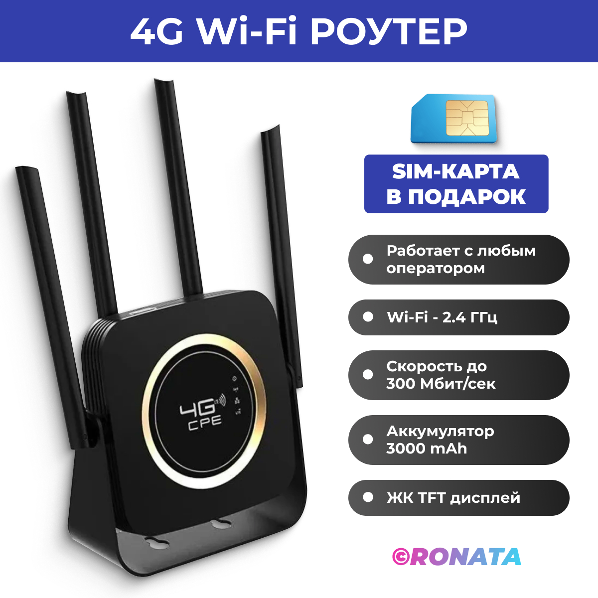 Wi-Fi роутер NoBrand CPE903B