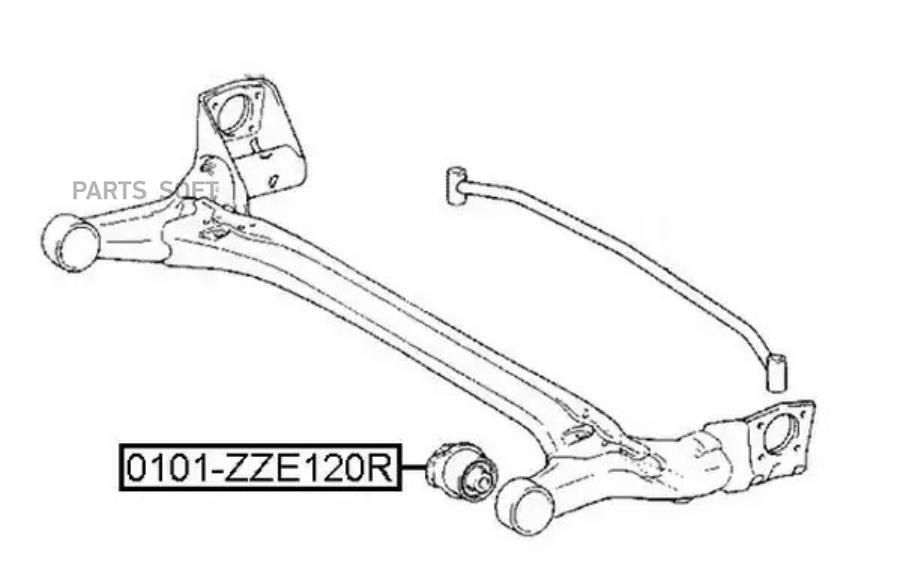 

ASVA Сайлентблок задней балки ASVA 0101ZZE120R
