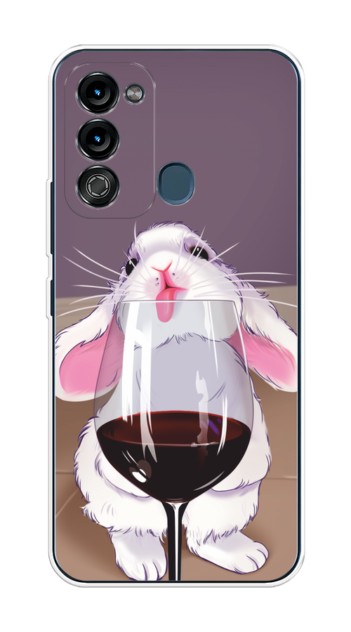 

Чехол на Itel Vision 3 "Кролик с бокалом", Белый;розовый;красный, 3200850-1