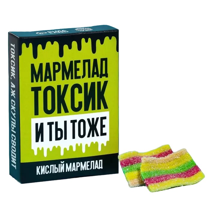 Фабрика счастья Кислый мармелад Токсик в коробке, 50 г.