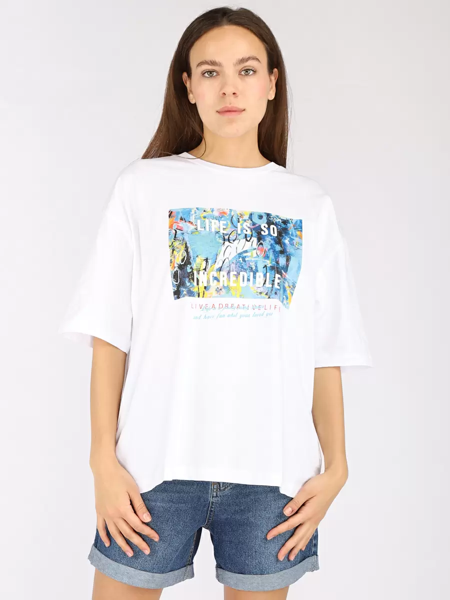 

Футболка женская A passion play 221TR(WH-0024)-0301 белая M, RT000000442