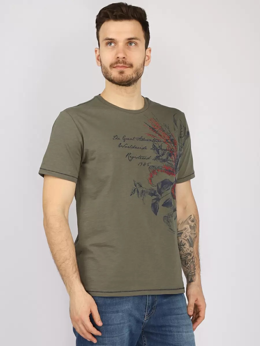 

Футболка мужская A passion play 221TR(XT-0037)-1601 хаки 2XL, 221TR(XT-0037)-1601